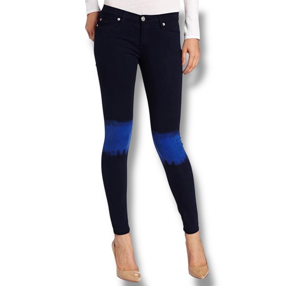 HUDSON Krista Blue My Mind Ombre Super Skinny Jeans Size 25‎ | EUC